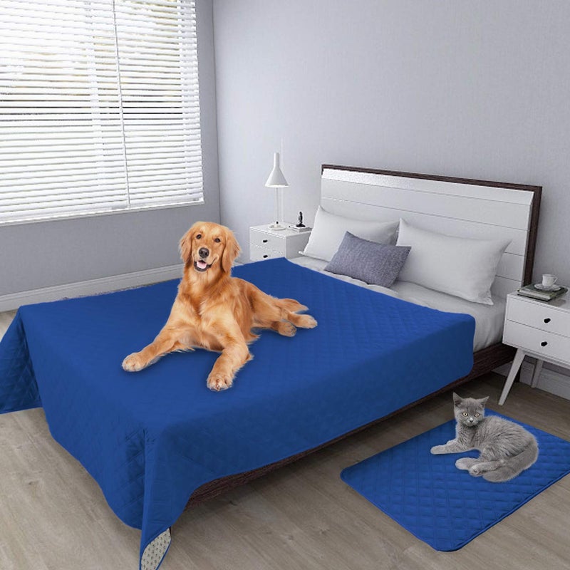 Easy-Going 100% Waterproof Dog Bed Cover, Non-Slip Pet Blanket for Furniture, Washable Couch Cover, Repleasement Sofa Cover (52X82 in,Classic Blue) - Image 2